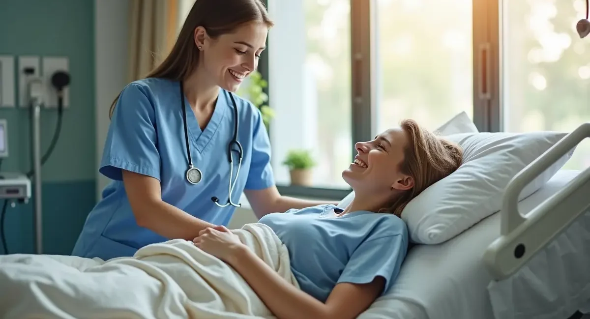 patient recovering comfortably after successful surgery