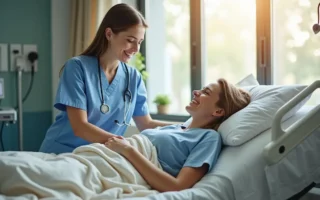 patient recovering comfortably after successful surgery