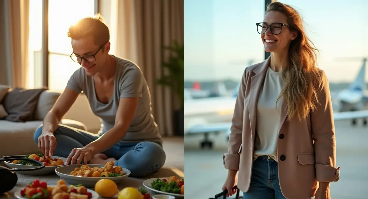 traveler maintaining health and energy before and after long trip
