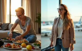 traveler maintaining health and energy before and after long trip