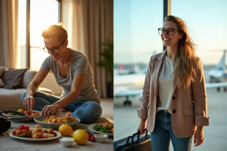 traveler maintaining health and energy before and after long trip